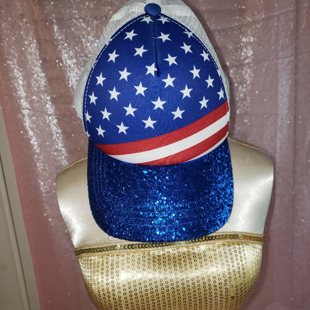 Cute Patriotic Sparkly American Hat